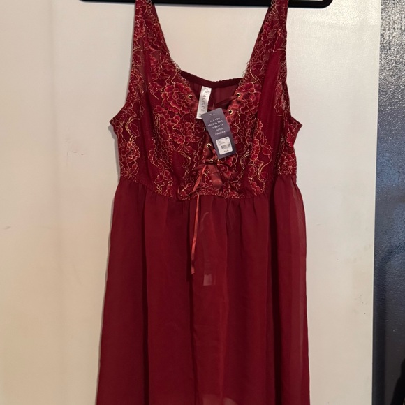 Cacique Other - NWT Cacique Red Lace Chemise